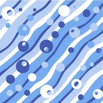 Wave and circle abstract background Stock Illustration