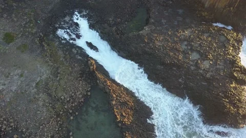 Wave and rock Stock Footage 198163630