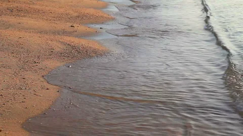 Wave and sand beach Stock Footage 3816896
