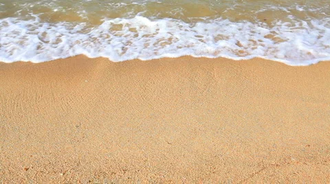 Wave and sand beach Video stock 4767396