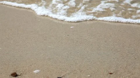 Wave and sand beach Stock Footage 10809639