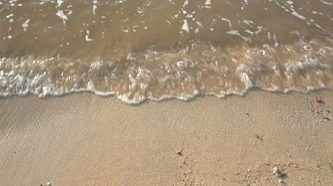 Wave and sand beach Stock Footage 11429608