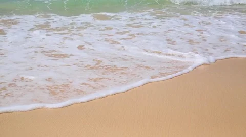 Wave And Sand At The Tropical Beach Stock Footage 44285305