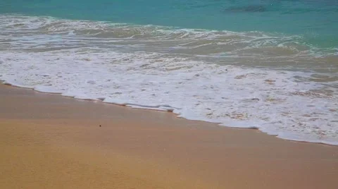 Wave And Sand At The Tropical Beach Stock Footage 44285498