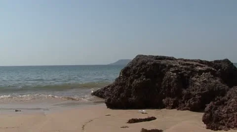 Wave and stone Video stock 22070655