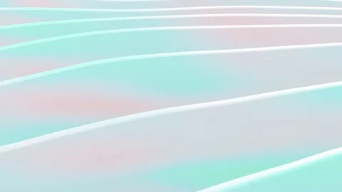 Wave animated 3D render.  pink, blue, green waves gradient background 動画素材 196078915