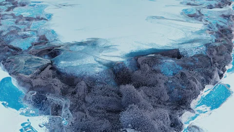 A wave animation in water in 3d. close up of waves that opens the water Stock-Footage 279194975
