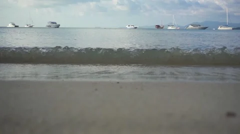 Wave Approaching to Shore. Slow Motion Stock Footage 59516793