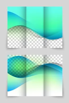 Wave aqua brochure Stock Illustration