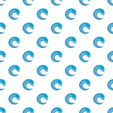 Wave aqua pattern seamless Illustrazione stock