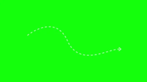 Wave arrow animated drawing dashed curve line path pointing right forward o.. Stock Footage 343595699
