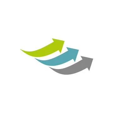 Wave Arrows Logo Template Illustration Design Stock Illustration