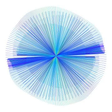 Wave asymmetrical rosette -  vector illustration Stock Illustration