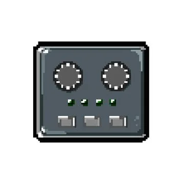 Wave audio interface pixel art vector illustration Stock Illustration