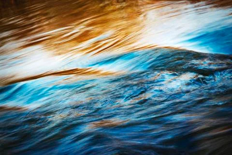 Wave on the autumn river Stock Photos