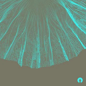 Wave Background. Abstract Vector Illustration. 3D Technology Style. Stock Illustration