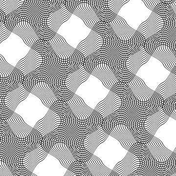 Wave Background Abstract Wave Texture on White Background. Guilloche Patte... Stock Photos