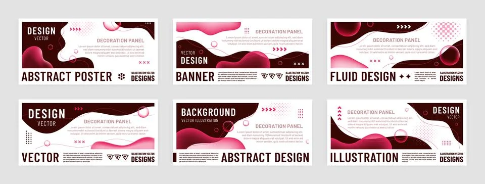Wave background. Liquid shape banner, abstract gradient fluid graphic for tech Stock Illustration