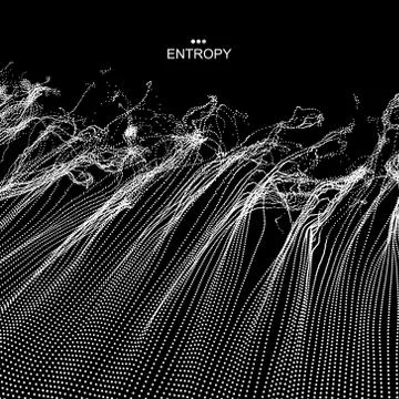 Wave Background. Ripple Grid. 3D Illustration with Dots. Stock Illustration