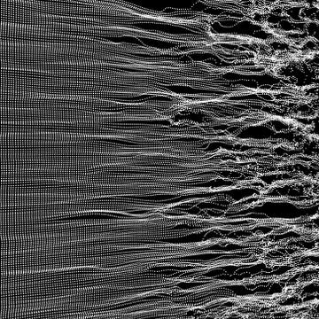 Wave Background. Ripple Grid. 3D Technology Style. Stock Illustration