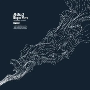 Wave Background. Ripple Grid. Modern Vector Illustration. Element Of Design Stock Illustration