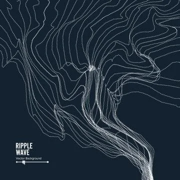 Wave Background. Ripple Grid. Modern Vector Illustration. Element Of Design Stock Illustration