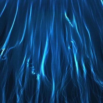 Wave Background. Vector Illustration. 3D Technology Style. Stock Illustration