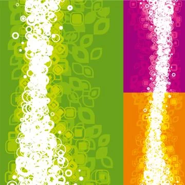 Wave background with vegetal elements. Soft leaves. 库存插图