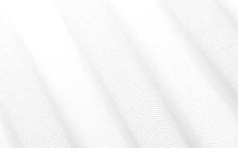 Wave background. White and gray motion design. Futuristic subtle texture for Stock Illustration