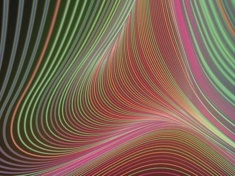 Wave band geometric pattern. Modern style abstraction with composition made o Stock Illustration