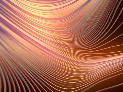 Wave band geometric pattern. Modern style abstraction 3d composition Stock-Illustration
