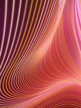 Wave band multi colored geometric pattern. 3d rendering digital illustration Illustrazione stock