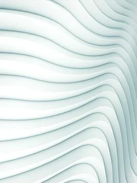Wave band white abstract background surface. 3d rendering 스톡 일러스트