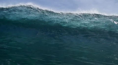 Wave barrel seen from inside in slowmotion Stock Footage 68104383