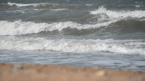 Wave on a beach Stock Footage