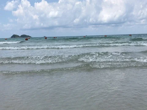 Wave on the beach 스톡 동영상 74608409