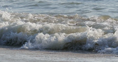 Wave at the Beach Front in 4K Stock Footage 116652120