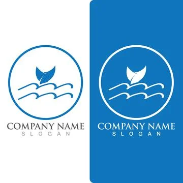 Wave beach logo ocean vector template 스톡 일러스트
