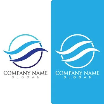 Wave beach logo ocean vector template Stock-Illustration