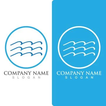 Wave beach logo ocean vector template Stock-Illustration