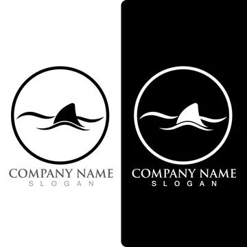 Wave beach logo ocean vector template Stockillustratie