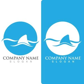 Wave beach logo ocean vector template Stockillustratie