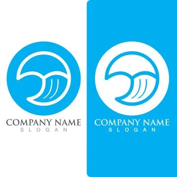 Wave beach logo ocean vector template Stock-Illustration
