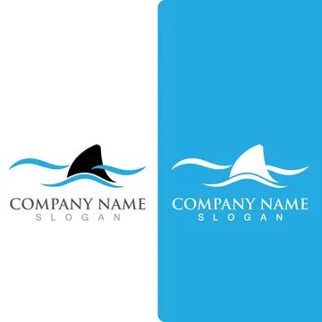 Wave beach logo ocean vector template Stockillustratie