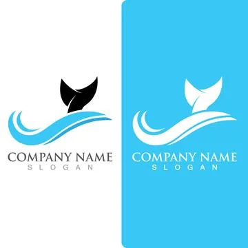 Wave beach logo ocean vector template Illustrazione stock