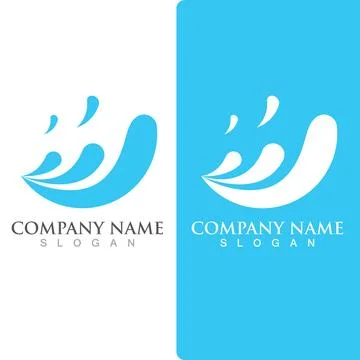 Wave beach logo ocean vector template Stock-Illustration
