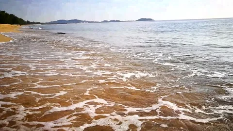 Wave beach VID 20170626 075304 Stock Footage 145538569
