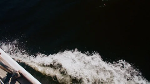 The wave beats against the board Video stock 94835839