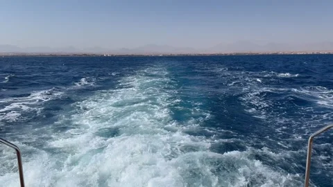 Wave behind yacht Stock Footage 290178798