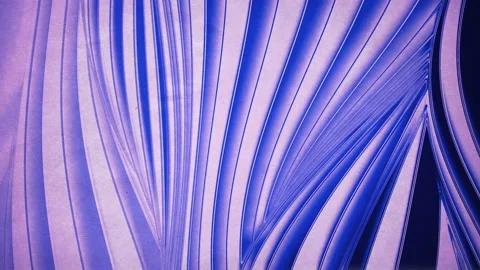 Wave bend loop animation. Vertical lines patterns motion background 3d rendering Stock Footage 115699955